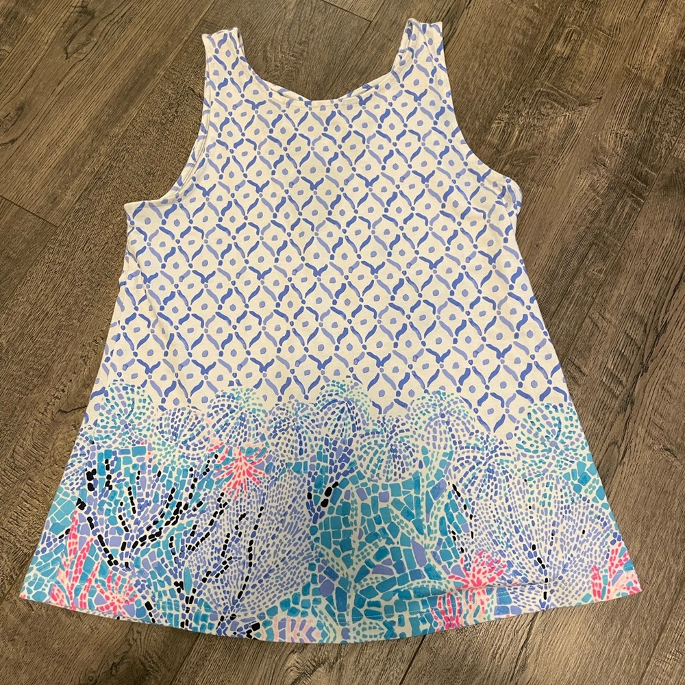 Iilly pulitzer xxs Kristen tank top multi sea la vie Euc
